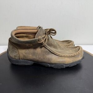 Twisted X Shoes Boots Teens Size 4M Brown Leather Chukka Moc Toe Casual